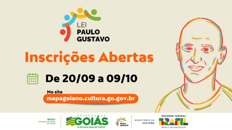 Lei Paulo Gustavo: Inscrições Abertas em Goiás para 20 Editais Culturais com R$ 62,15 Milhões em Recursos
