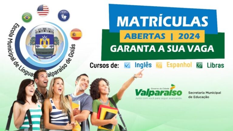 Escola Municipal de Línguas de Valparaíso de Goiás Oferece Cursos Gratuitos com Matrículas Abertas para 2024