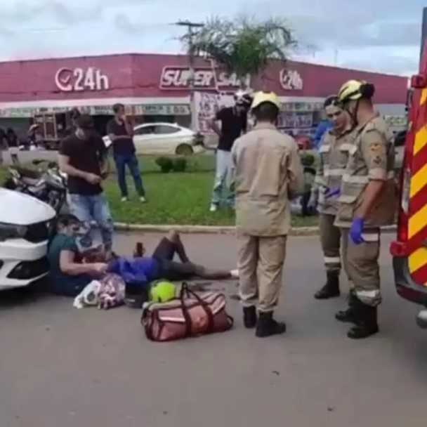 Casal Hospitalizado após Colisão entre Moto e Carro em Luziânia: Tragédia nas Ruas da Cidade