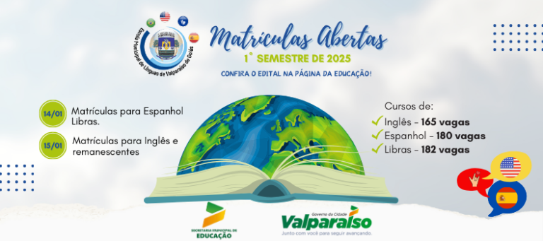 Escola Municipal de Línguas Anuncia 527 Vagas Gratuitas para 2025: Inglês, Espanhol e Libras