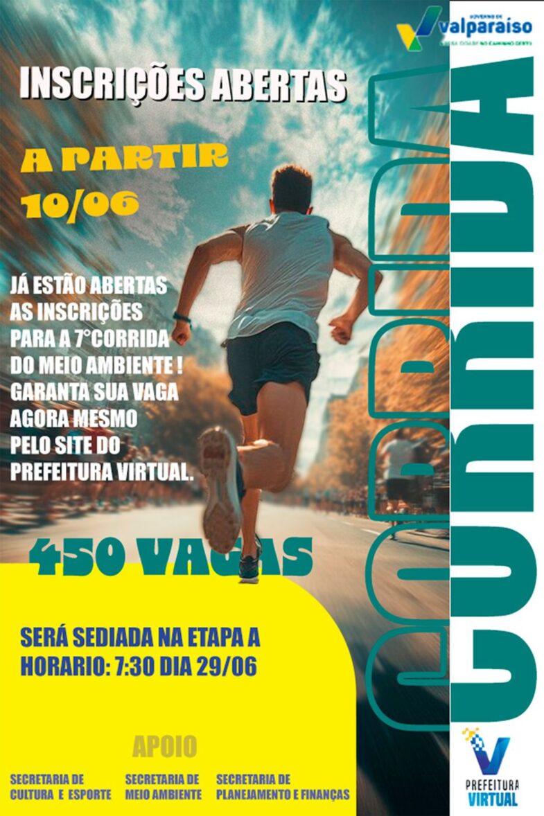 No momento, você está visualizando Valparaíso abre inscrições para a 7ª Corrida do Meio Ambiente