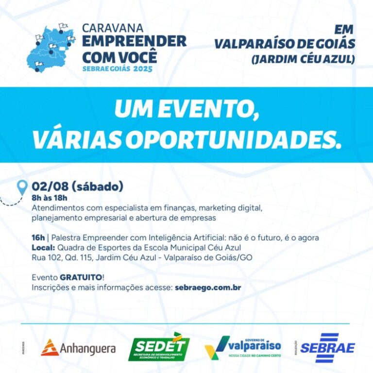 Leia mais sobre o artigo Sebrae Goiás leva Caravana Empreender com Você a Valparaíso de Goiás