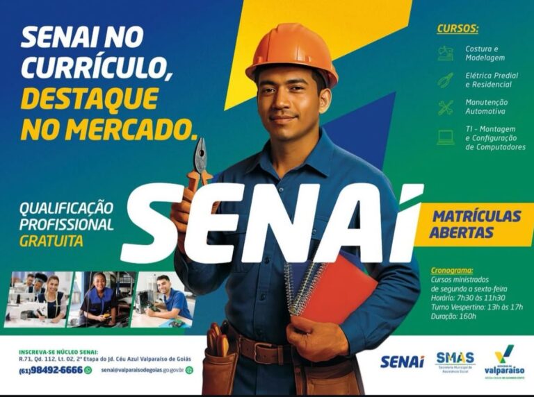Leia mais sobre o artigo SENAI Valparaíso abre matrículas para cursos gratuitos de capacitação profissional