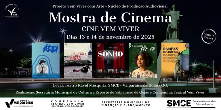 Leia mais sobre o artigo Cine Vem Viver celebra cinema independente com exibição gratuita em Valparaíso de Goiás