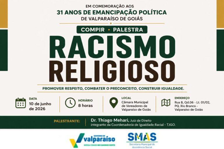 Leia mais sobre o artigo COMPIR promove palestra sobre “racismo religioso” em Valparaíso de Goiás