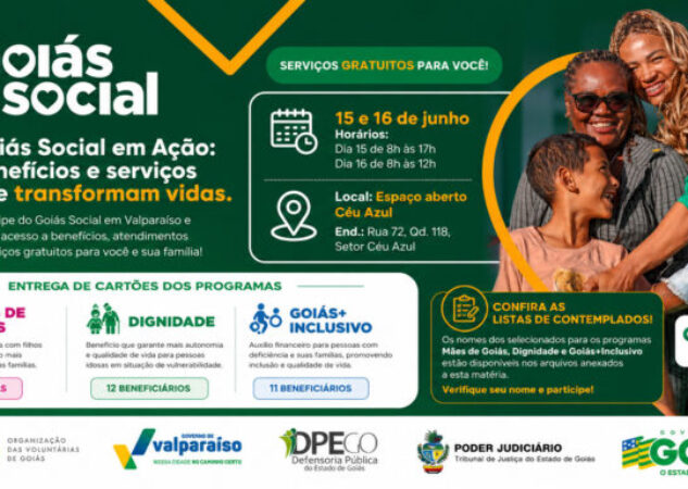 GOIÁS SOCIAL realiza entrega dos cartões dos programas Mães de Goiás, Dignidade e Goiás+Inclusivo em Valparaíso